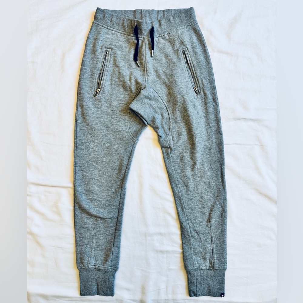 Molo Kids Grey Jogger Sweatpants with Zip Pockets